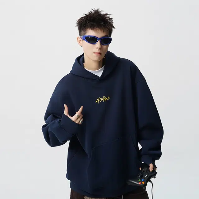 木木兔 经典潮牌美式高街长袖男生秋冬潮流穿搭冬天时尚轻奢百搭冬季衣服国潮宽松简约连帽刺绣情侣上衣卫衣 男女同款