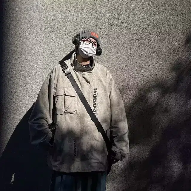 木木兔 经典潮牌美式高街男生穿搭长袖春秋外穿潮流百搭男士秋冬衣服国潮宽松青少年上衣连帽风衣冲锋衣外套夹克 男女同款