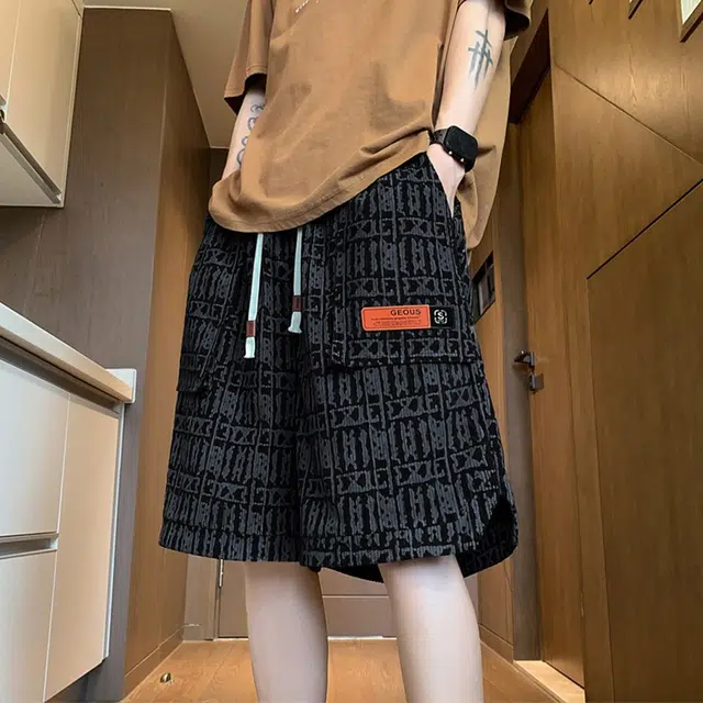 木木兔 美式男士短裤夏季潮流百搭男生裤子简约休闲夏天工装裤 男款