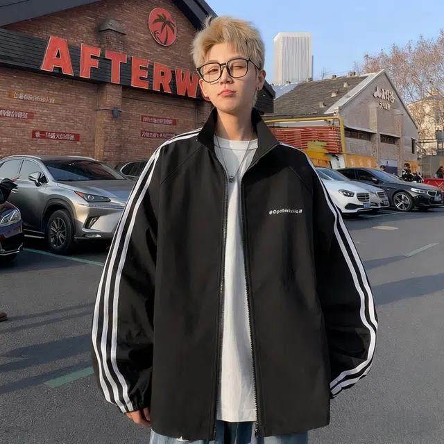 木木兔 美式高街重磅男士长袖外穿冬季休闲秋冬穿搭轻奢潮流百搭衣服冬天国潮宽松潮牌时尚复古外套夹克 男款