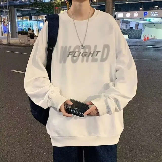 木木兔 美式高街重磅外套长袖男生秋冬潮流穿搭简约男款帅气早秋轻奢百搭秋季衣服国潮宽松无帽情侣款字母上衣卫衣 男女同款