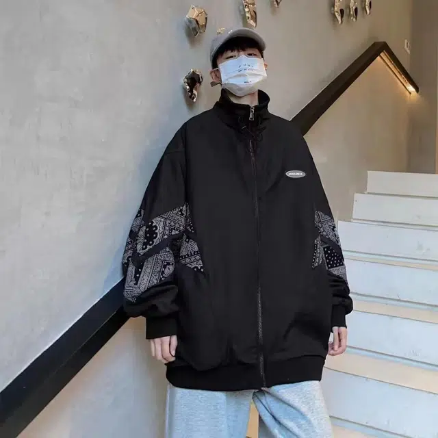 木木兔 美式高街重磅男士长袖外穿冬季休闲秋冬穿搭轻奢潮流百搭衣服冬天国潮宽松潮牌学院风 外套夹克 男款