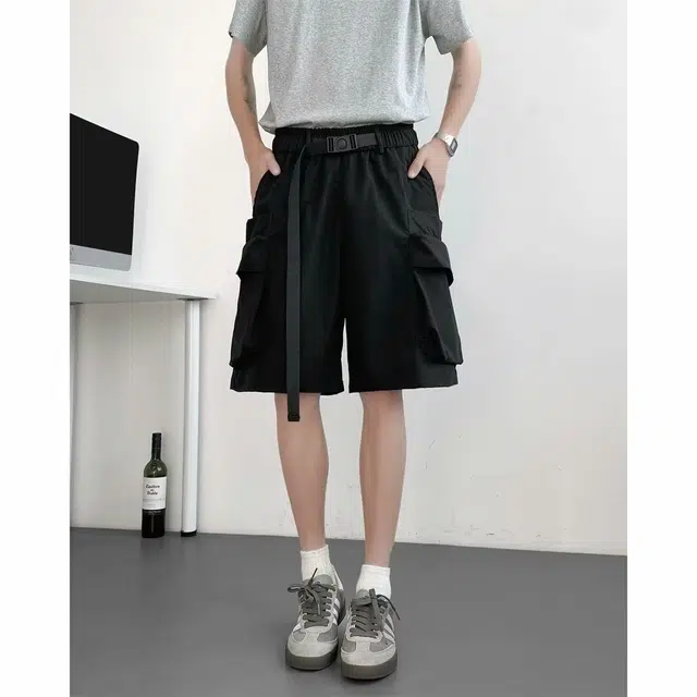 木木兔 美式男士短裤夏季潮流百搭男生裤子潮牌痞帅简约休闲夏天工装裤 男款
