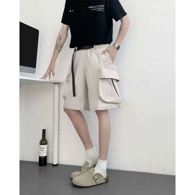 木木兔 美式男士短裤夏季潮流百搭男生裤子潮牌痞帅简约休闲夏天工装裤 男款