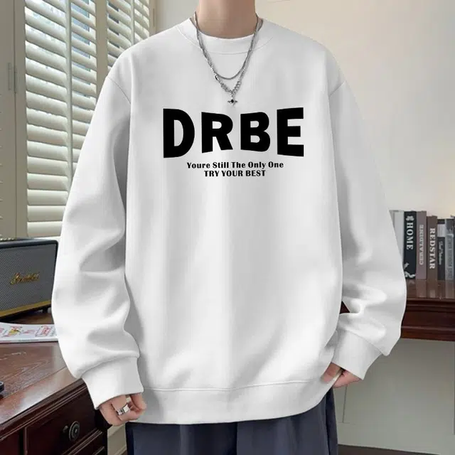 木木兔 经典潮牌美式高街长袖男生秋冬潮流穿搭冬天时尚轻奢百搭冬季衣服国潮宽松字母简约内搭无帽上衣卫衣 男女同款