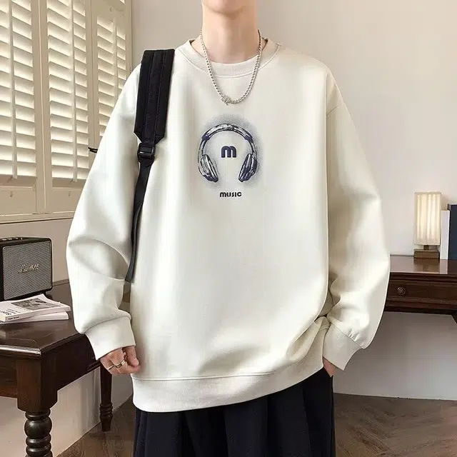 木木兔 经典潮牌美式高街长袖男生秋冬潮流穿搭冬天轻奢百搭冬季衣服时尚国潮宽松简约无帽上衣卫衣 男女同款