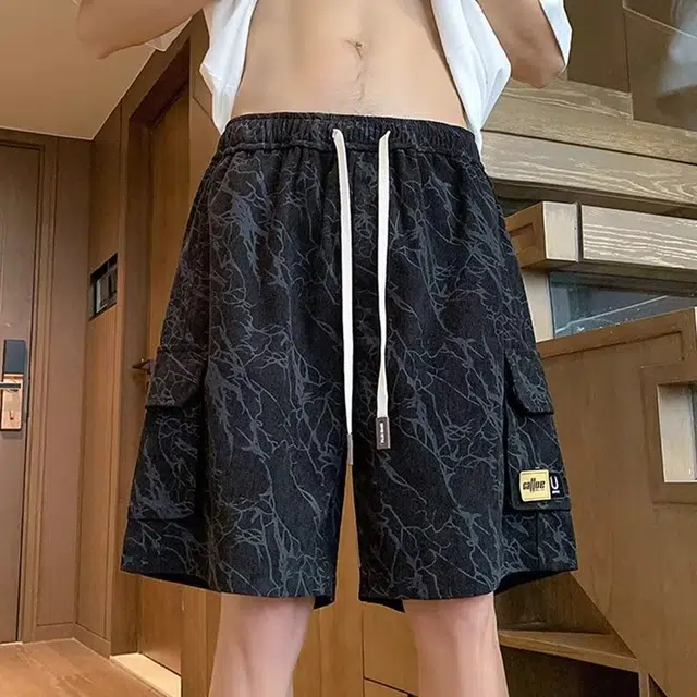 木木兔 美式潮流百搭裤子工装短裤 男款