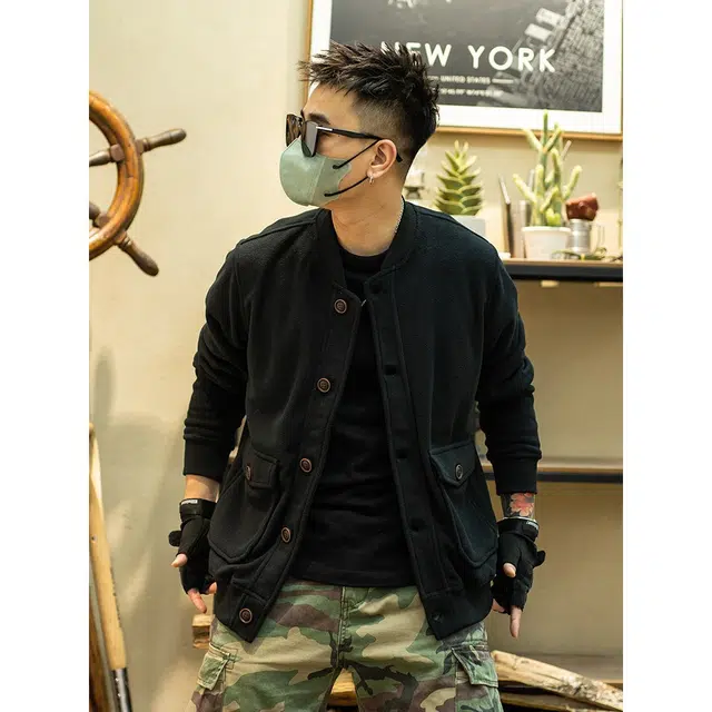 木木兔 潮牌美式高街男生穿搭长袖春秋外穿潮流百搭男士秋冬衣服国潮时尚流行情侣棒球服外套夹克 男女同款