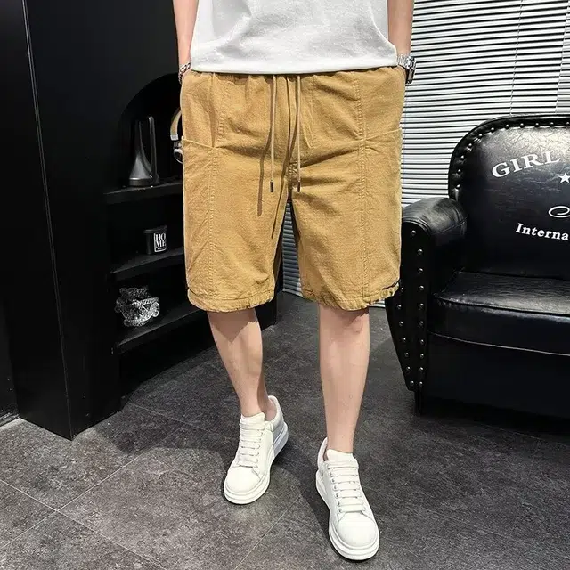 木木兔 美式男士短裤夏季潮流百搭男生裤子青少年薄款夏天工装裤 男款