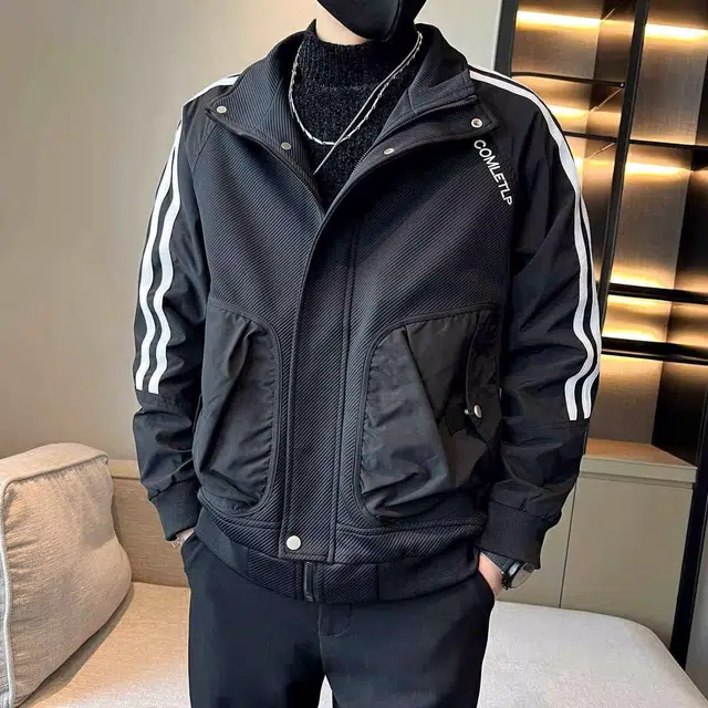 木木兔 美式高街重磅男士长袖外穿冬季休闲秋冬穿搭轻奢潮流百搭衣服冬天国潮宽松工装时尚潮牌外套夹克 男款