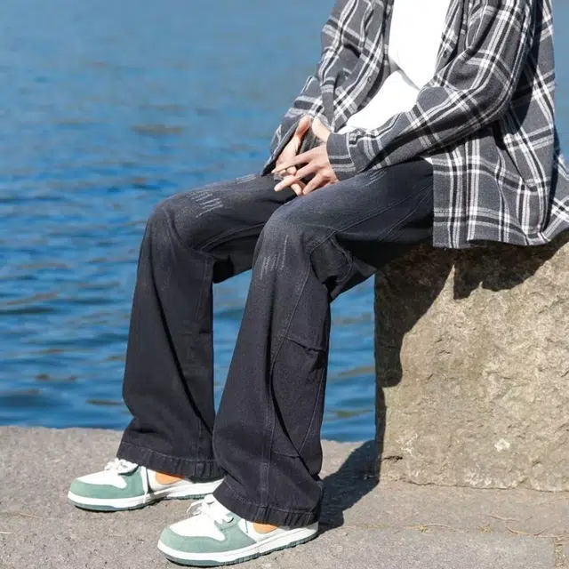 木木兔 气质男士夏季长裤美式男生百搭裤子简约潮流牛仔裤夏天 男款