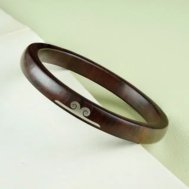 舞依翡 文玩镶如意金箍咒方国风紧箍子品#好运 黑檀 手镯 男女同款情侣款