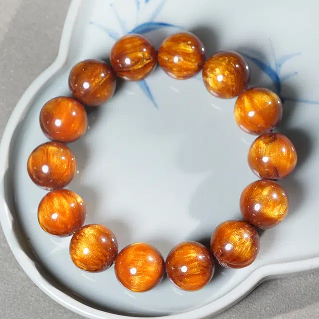 舞依翡 顺纹单圈民族风佛珠念珠圆珠饰品 金丝檀木 手串 男女同款情侣款