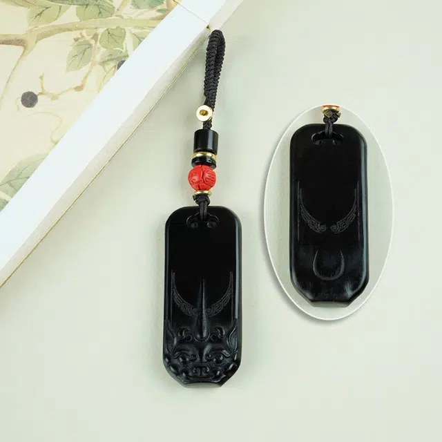 舞依翡 貔貅无事牌汽车钥匙扣神兽无事护身符个性文玩摆件#好运 黑檀 挂件 男女同款情侣款