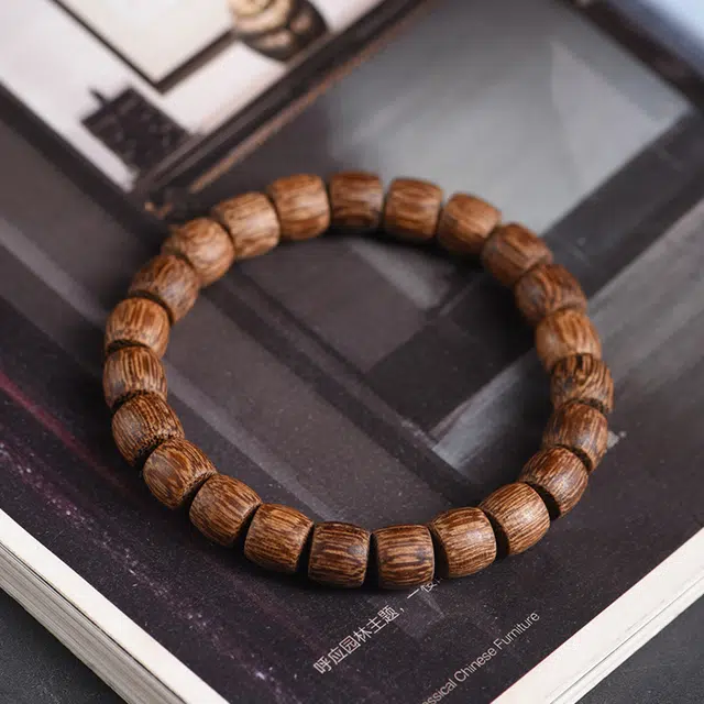 舞依翡 南海普陀老料芽庄白文玩 柴木 手串 男女同款情侣款