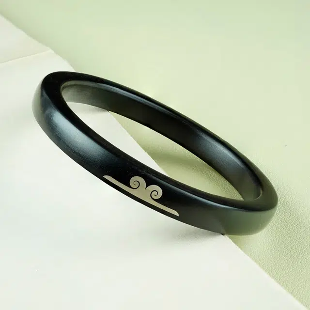 舞依翡 文玩镶如意金箍咒方国风紧箍子品#好运 黑檀 手镯 男女同款情侣款