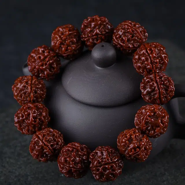 舞依翡 盘玩爆肉纹原籽佛珠 金刚菩提 手串 男款