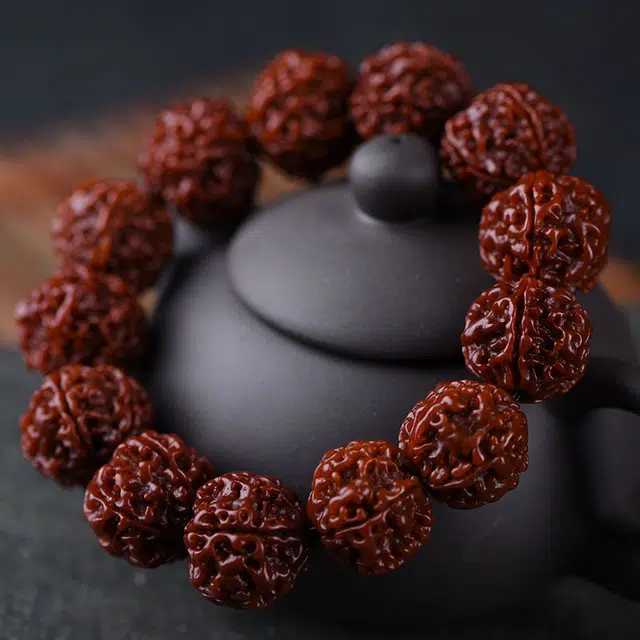 舞依翡 盘玩爆肉纹原籽佛珠 金刚菩提 手串 男款