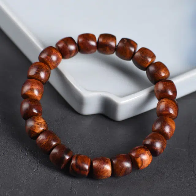 舞依翡 桶珠海黄紫油梨佛珠百搭珠串 花梨木 手串 男女同款情侣款