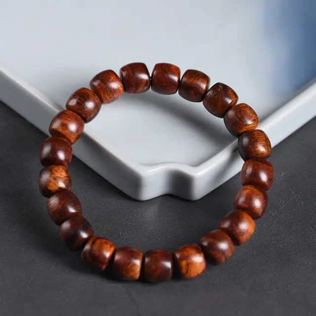 舞依翡 桶珠海黄紫油梨佛珠百搭珠串 花梨木 手串 男女同款情侣款