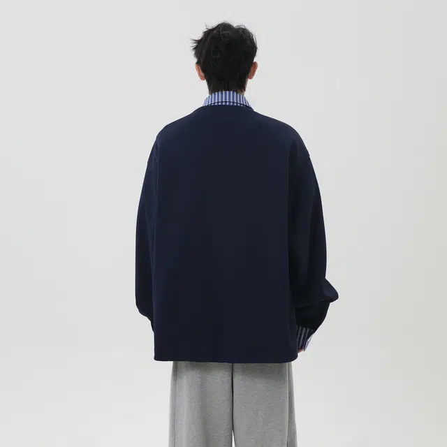 宜而爽 美式高街复古简约休闲宽松假两件上衣舒适百搭日常通勤设计感个性卫衣 男女同款