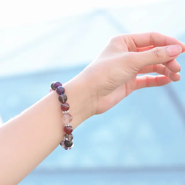 【控场王者·掌控全局】 太丙福 智慧锦囊·决策从容·谋略尽显天然 超七 手串紫水晶茶冰耀银耀石 女款