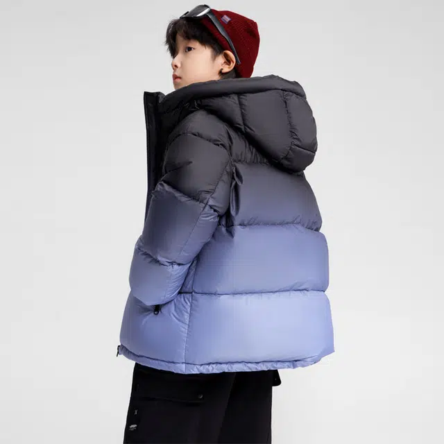 左西羽绒服 三防舒适连帽保暖面包服白鸭绒 儿童款