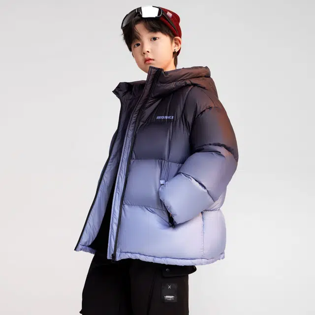 左西羽绒服 三防舒适连帽保暖面包服白鸭绒 儿童款