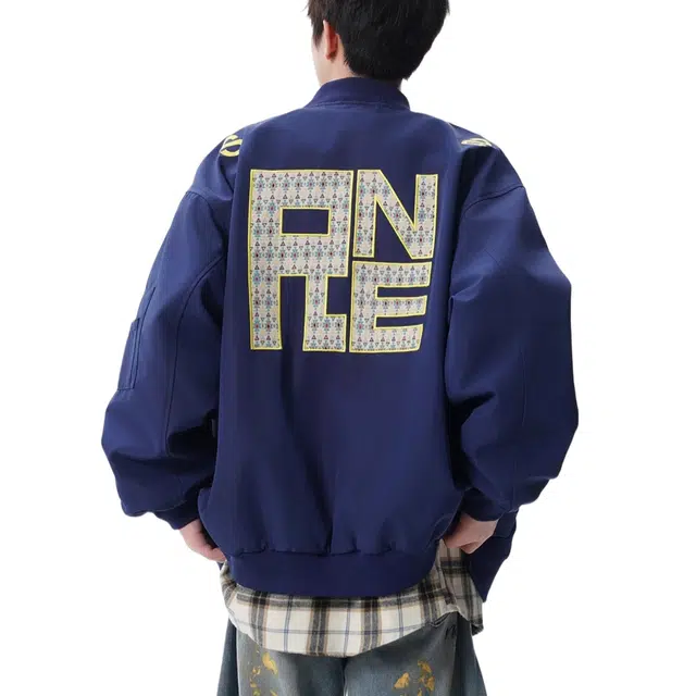 沐诚阳译  美式高街设计感工装潮牌情侣款休闲棒球服 男女同款