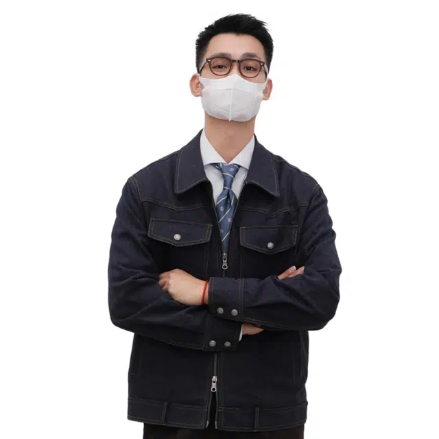 沐诚阳译 何青菜春秋款全棉翻领口袋牛仔休闲通勤男士外套夹克 男款