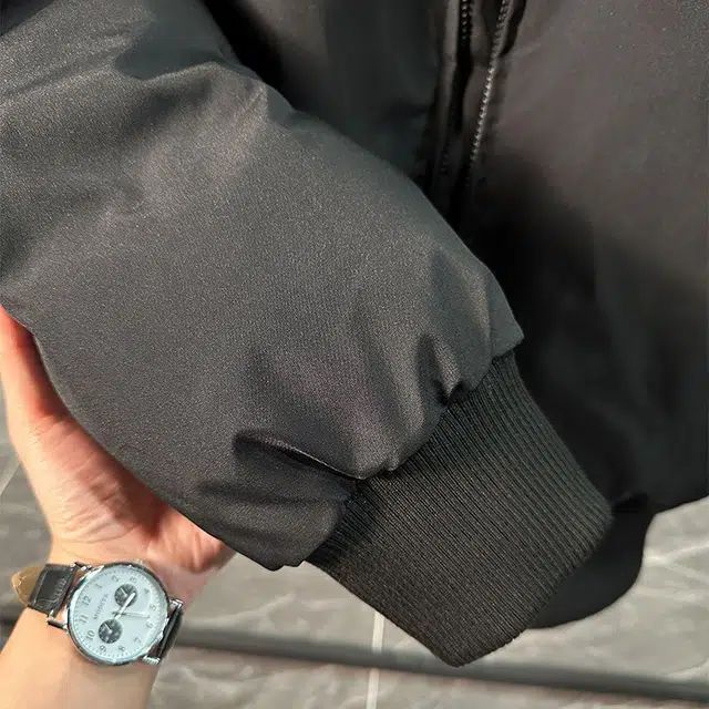 沐诚阳译 韩版潮流立领棒球服男高街痞帅百搭面包服廓形飞行员高级外套棉服 男款