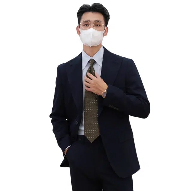 沐诚阳译  何青菜秋冬上新经典绅士戗驳领领合身款西服商务上衣西装 男款