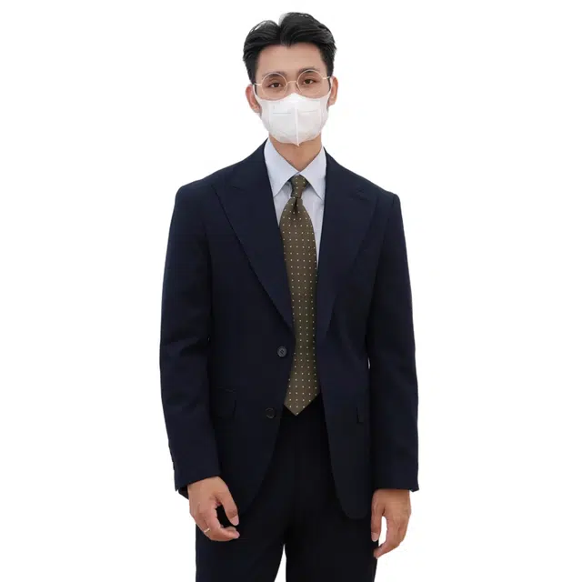 沐诚阳译  何青菜秋冬上新经典绅士戗驳领领合身款西服商务上衣西装 男款