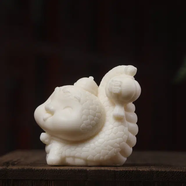 古韵归龙山文创 新中式文玩轻奢国潮招财纳福收藏蛇福宝宝居家茶宠文艺风装饰品工艺品湘工雕刻#好运 象牙果 手把件 男女同款情侣款