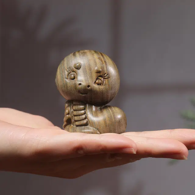 古韵归龙山文创 新中式灵蛇送福复古高质量轻奢国风诸事顺遂招财纳福轻奢收藏级文玩事事顺心步步高升心想事成#好运 绿檀 手把件 男女同款情侣款