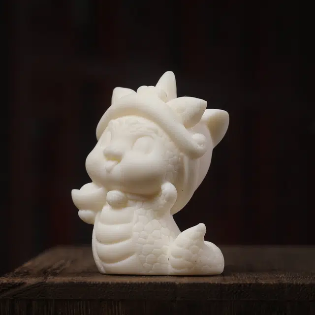 古韵归龙山文创 新中式文玩轻奢国潮招财纳福收藏蒸蒸日上元宝蛇文艺风工艺品湘工雕刻#好运 象牙果 把件 男女同款情侣款