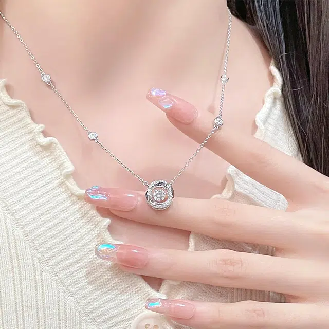 钰宝悦 三秒心动 莫比乌斯环璀璨之心闪耀灵动跳动的心 精致百搭甜美优雅气质款恋爱告白 锆石 项链 女款