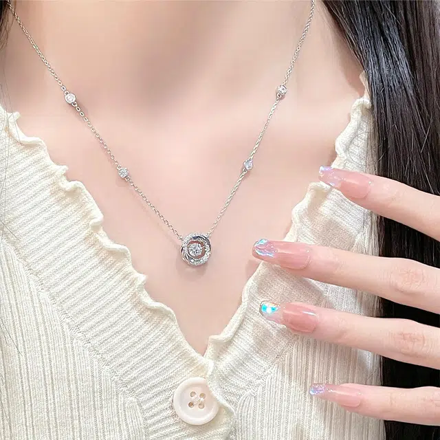 钰宝悦 三秒心动 莫比乌斯环璀璨之心闪耀灵动跳动的心 精致百搭甜美优雅气质款恋爱告白 锆石 项链 女款