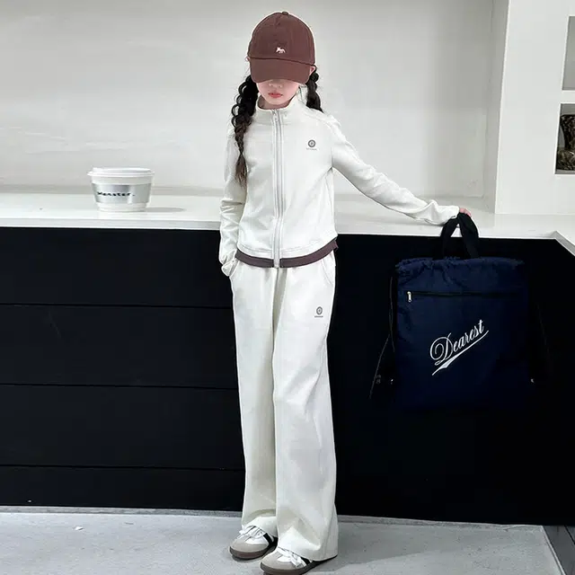 比比我休闲运动套装  女童春秋季 韩版 时尚大童潮牌小孩衣服 小女孩长袖洋气时髦 舒适帅气轻便