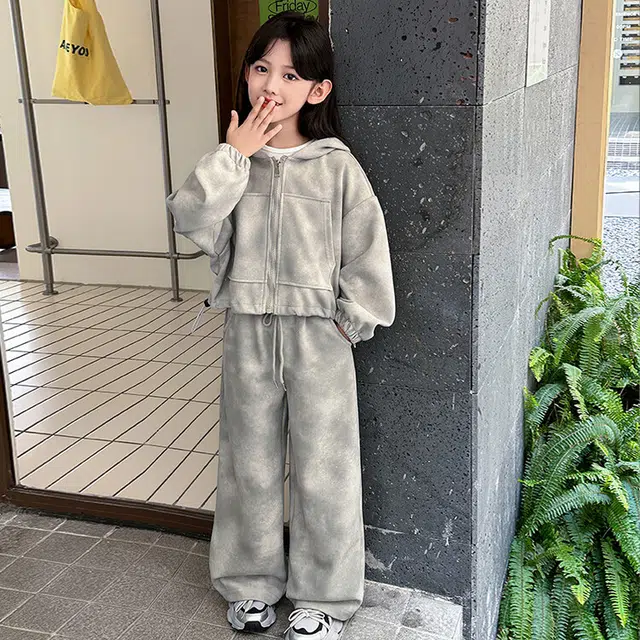 比比我休闲运动套装  女童春秋季脏脏大童潮牌小孩衣服 小女孩长袖洋气时髦 舒适帅气轻便
