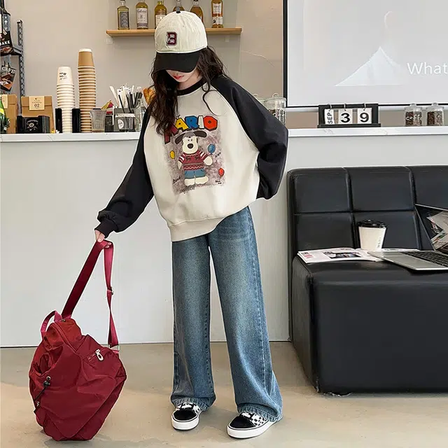 比比我休闲运动套装  女童春秋季卡通狗卫衣大童潮牌小孩衣服 小女孩长袖洋气时髦 舒适帅气轻便