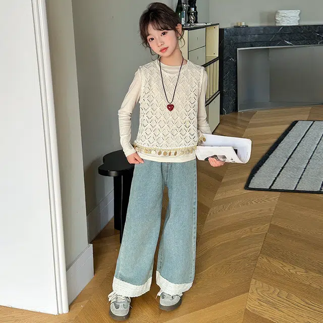 比比我休闲运动套装  女童春秋时尚 百搭季大童潮牌小孩衣服 小女孩长袖洋气时髦 舒适帅气轻便