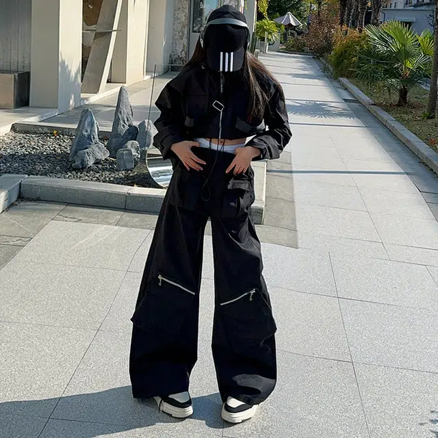 比比我休闲运动套装  女童春秋季重工工装大童潮牌小孩衣服 小女孩短袖洋气时髦 舒适帅气轻便
