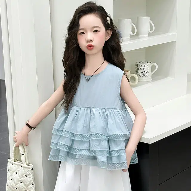 比比我儿童休闲运动套装 女童夏季  小孩衣服 小女孩字母短袖 洋气短裤套 大童潮牌 青少年