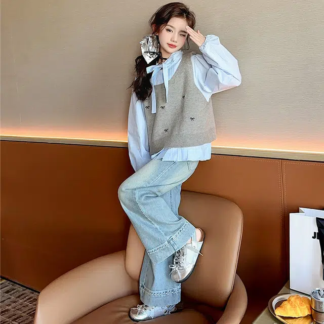 比比我休闲运动套装  女童春秋季轻便百搭时尚大童潮牌小孩衣服 小女孩长袖洋气时髦 舒适帅气