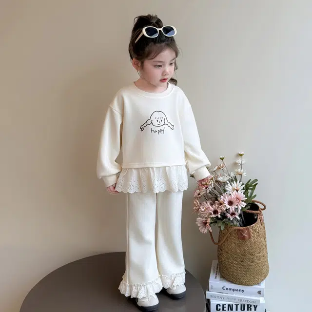 比比我休闲运动套装  女童春秋季时尚 百搭 显瘦大童潮牌小孩衣服 小女孩长袖洋气时髦 舒适帅气轻便