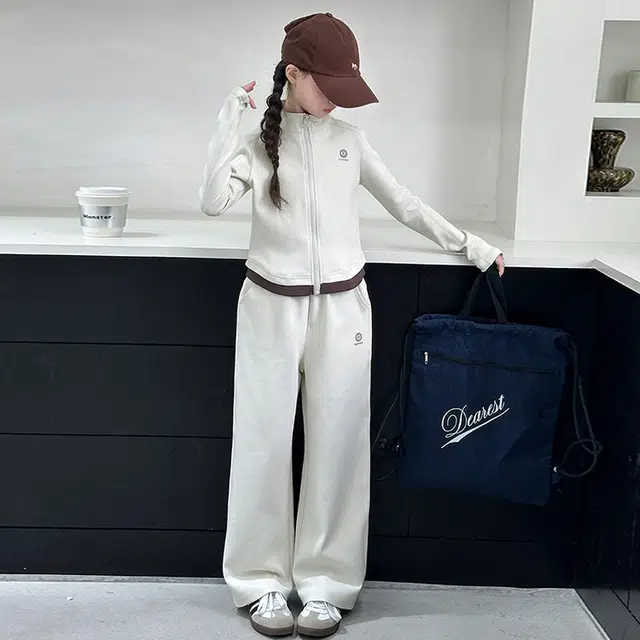 比比我休闲运动套装  女童春秋季 韩版 时尚大童潮牌小孩衣服 小女孩长袖洋气时髦 舒适帅气轻便