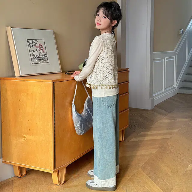 比比我休闲运动套装  女童春秋时尚 百搭季大童潮牌小孩衣服 小女孩长袖洋气时髦 舒适帅气轻便