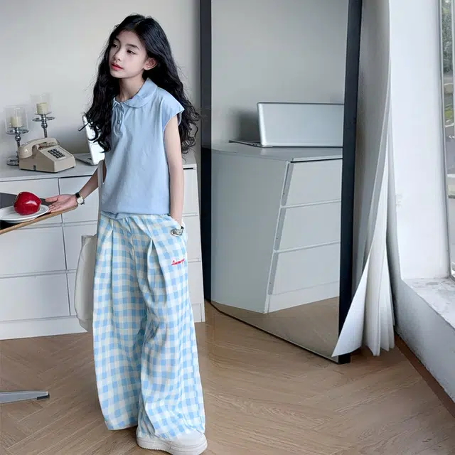 比比我休闲运动套装  女童春秋季时尚大童潮牌小孩衣服 小女孩短袖洋气时髦 舒适帅气轻便