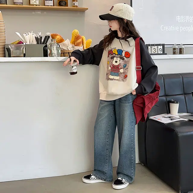 比比我休闲运动套装  女童春秋季卡通狗卫衣大童潮牌小孩衣服 小女孩长袖洋气时髦 舒适帅气轻便
